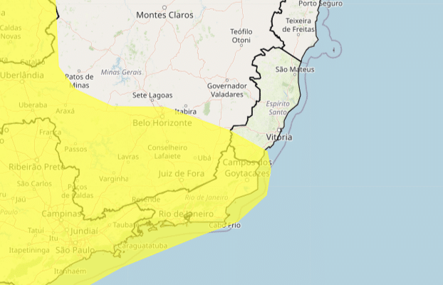 Alerta de chuvas intensas e ventos fortes para o ES; veja onde pode chover
